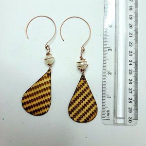 Custom Design Teardrop Wooden Statement and Trendy. NWOT Handmade